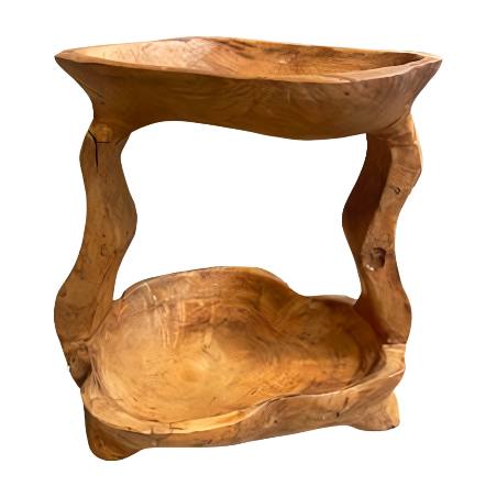 Etagere teak D28H27cm(80487)