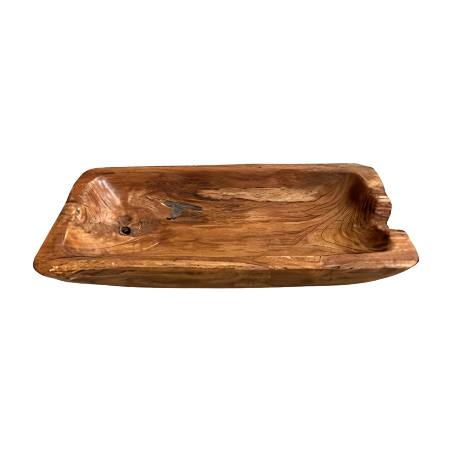 Organic teak tray 40x20H6cm(80490)