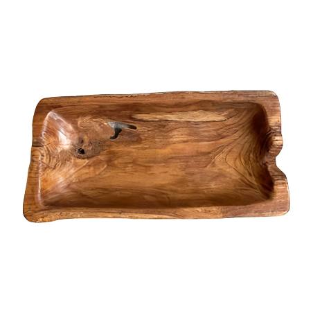 Organic teak tray 40x20H6cm(80490)