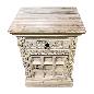 Bedside carving white (80515)