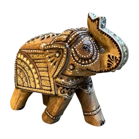 Wooden Elephant India S (80956)