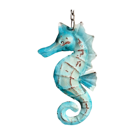 Hanging seahorse blue (80961)