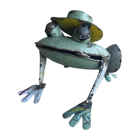 Frog with hat 32x33H24cm(80508)
