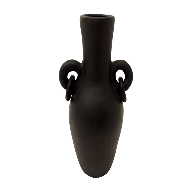 Vaas ceramic black H32cm (80117)