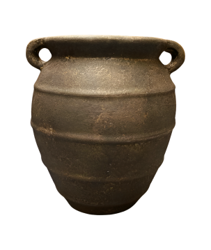 Pot black w. ears D34H40cm (80222)