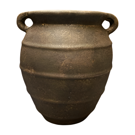 Pot black w. ears D34H40cm (80222)