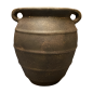 Pot black w. ears D34H40cm (80222)