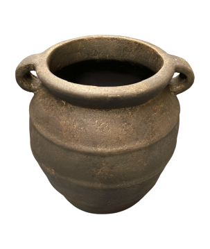 Pot black w. ears D34H40cm (80222)
