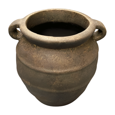 Pot black w. ears D34H40cm (80222)