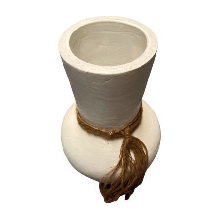 Vase white Beach L H30cm (80224)