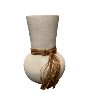Vase white Beach L H30cm (80224)