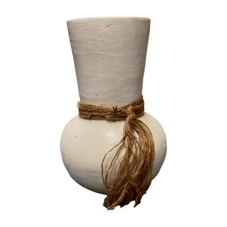 Vase white Beach L H30cm (80224)