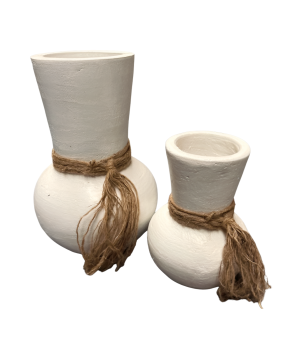 Vase white Beach M H20cm (80225)