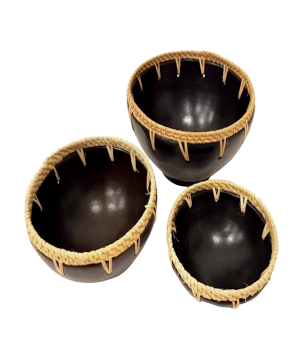 Bowl  S/3 ceramic black  (80111)