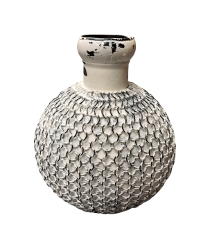 Vase mesh white M(80514)
