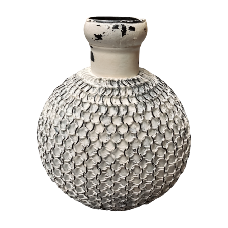 Vase mesh white M(80514)