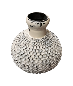 Vase mesh white M(80514)