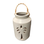 Lantern Palm white L H30cm (80220)