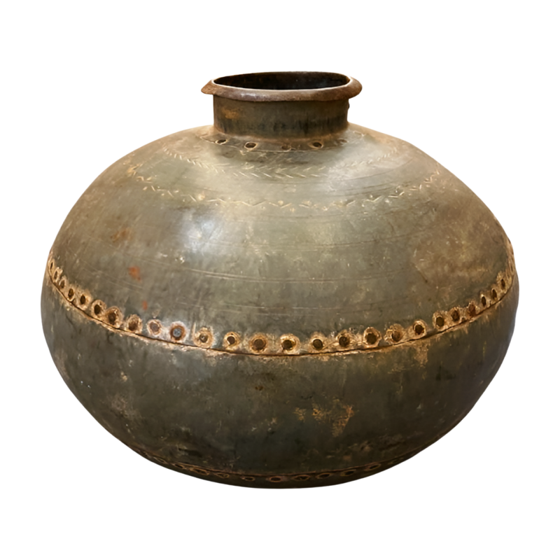 Nagouri pot old iron (7726) D35 H30cm