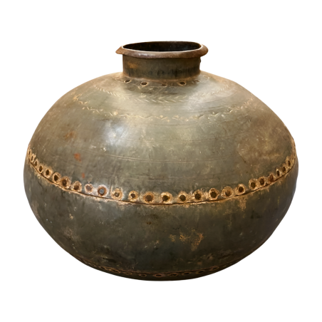 Nagouri pot old iron (7726) D35 H30cm