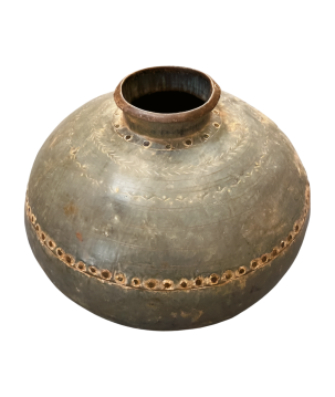 Nagouri pot old iron (7726) D35 H30cm