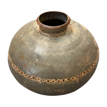 Nagouri pot old iron (7726) D35 H30cm