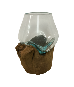 Glas on wood 10cm(80574)