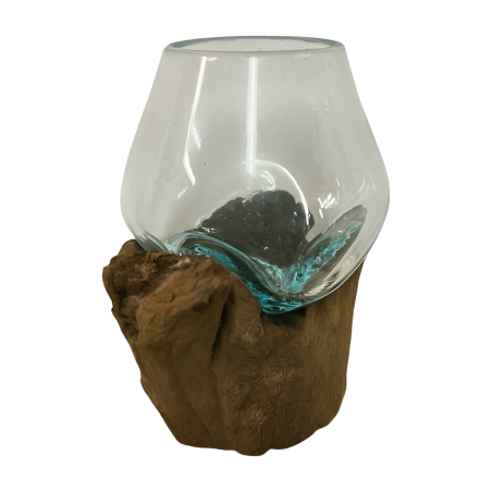 Glas on wood 10cm(80574)
