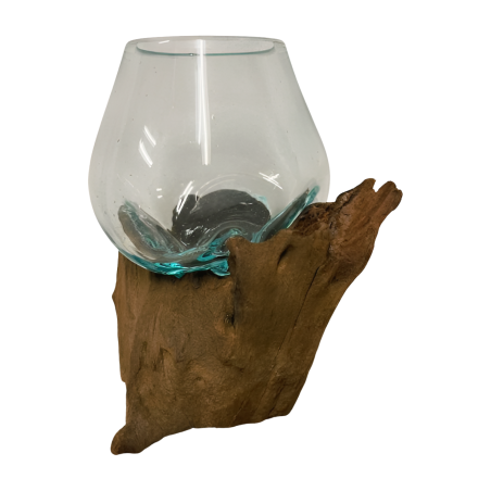 Glas on wood 10cm(80574)