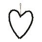 Heart beads black 40x35cm(80563)