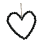 Heart beads black 25x35cm (80560)