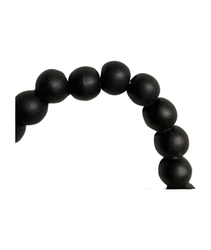 Heart beads black 25x35cm (80560)