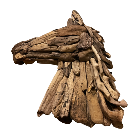 Horse head driftw. hang 50cm(80529)