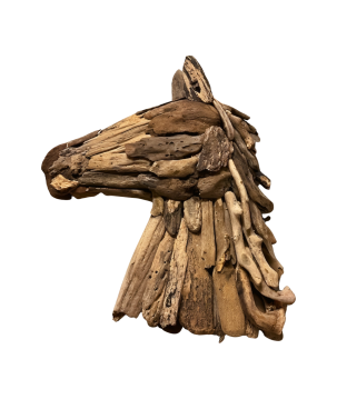 Horse head driftw. hang 50cm(80529)