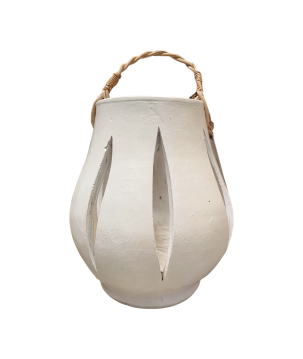 Lantern white 23xH26cm(80451)