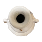 Vase white 2-ears rope H23cm(80458)