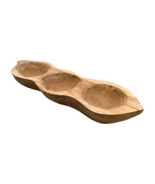 Bowl 3-compartments teak(3176)