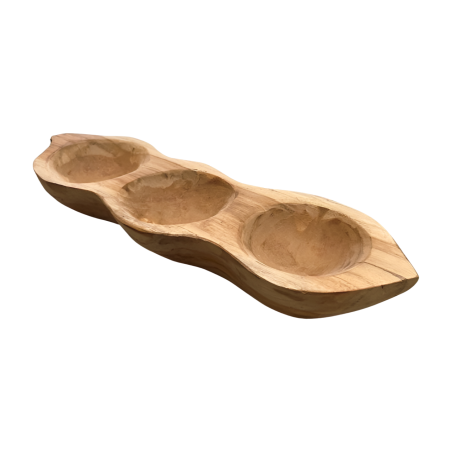 Bowl 3-compartments teak(3176)