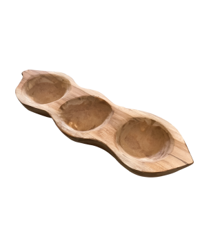Bowl 3-compartments teak(3176)