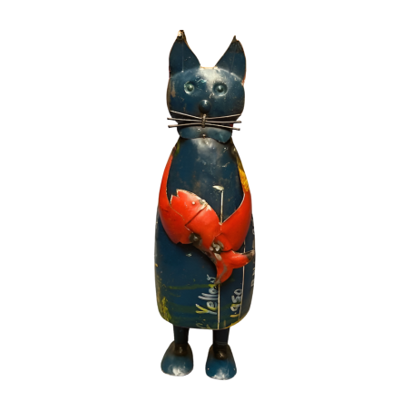 Cat fish/glass H46cm.