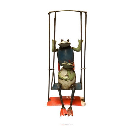 Two frogs on swing H48 (80146)