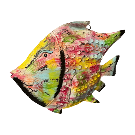 Iron big fish Picasso 85x17x67cm (5244)