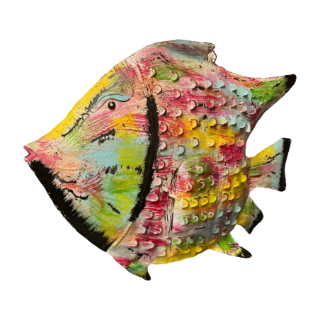 Iron big fish Picasso 85x17x67cm (5244)