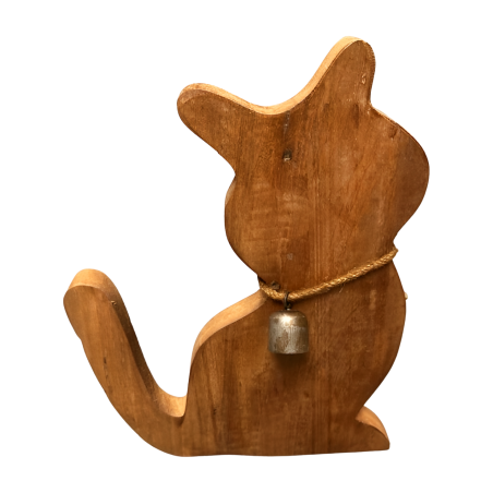 Cat old wood M H36cm (5815)