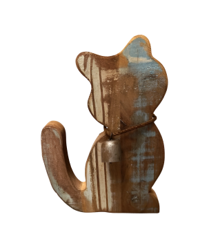 Cat old wood S H28cm(5816)