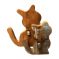 Cat old wood S H28cm(5816)