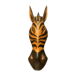 Mask giraffe burned hanging (7226)
