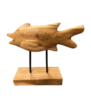 Fish teak Su 35x12H30cm(80337)