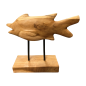 Fish teak Su 35x12H30cm(80337)