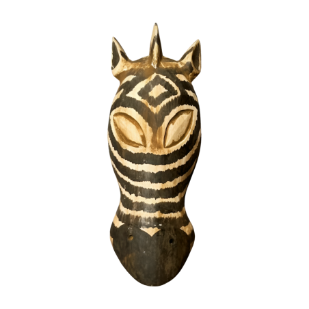 Zebra mask wood 50cm